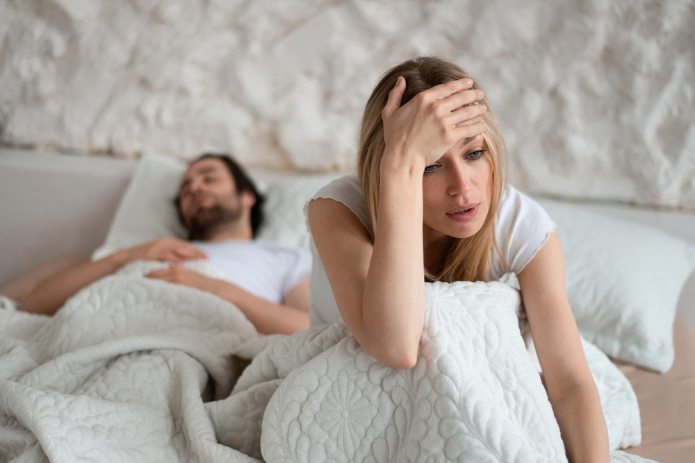 Woman in consultation discussing female low sex drive concerns with healthcare provider