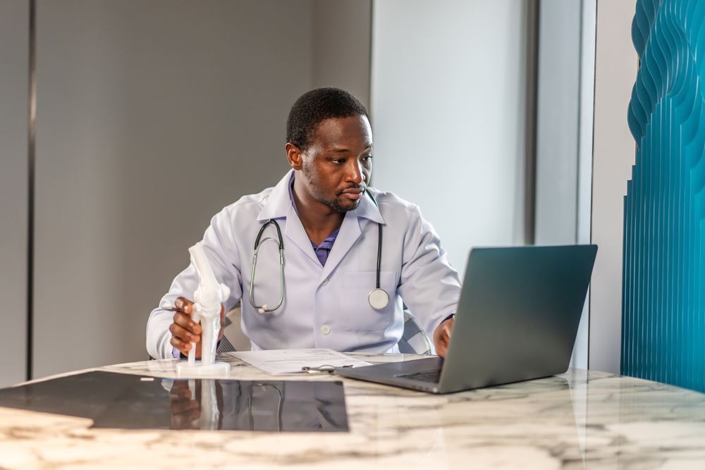 Physician consulting about bone density improvement strategies