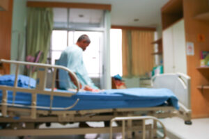 Patient performing post surgery rehab exercises with therapist supervision
