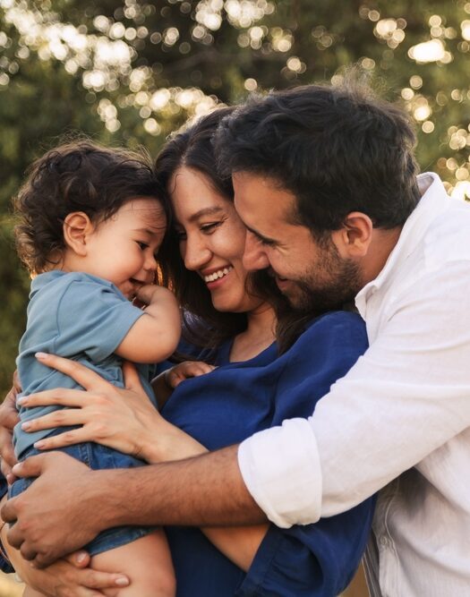 A,Joyful,Family,Moment,With,A,Father,,Mother,In,A